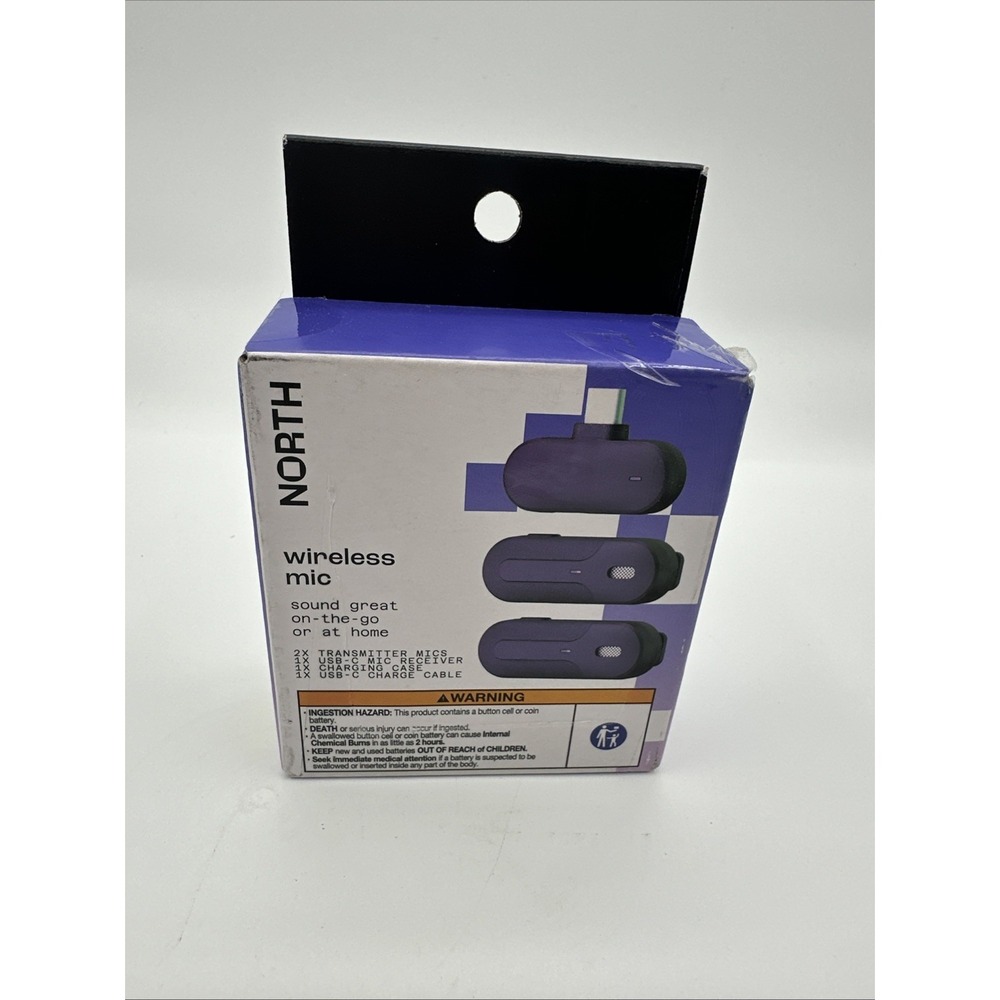 NORTH Wireless Microphone with Charger‎ (USB-C) NEW!